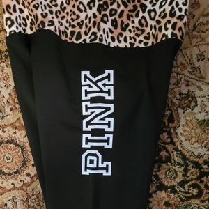 Nwt htf vs pink yoga leopard leggings
